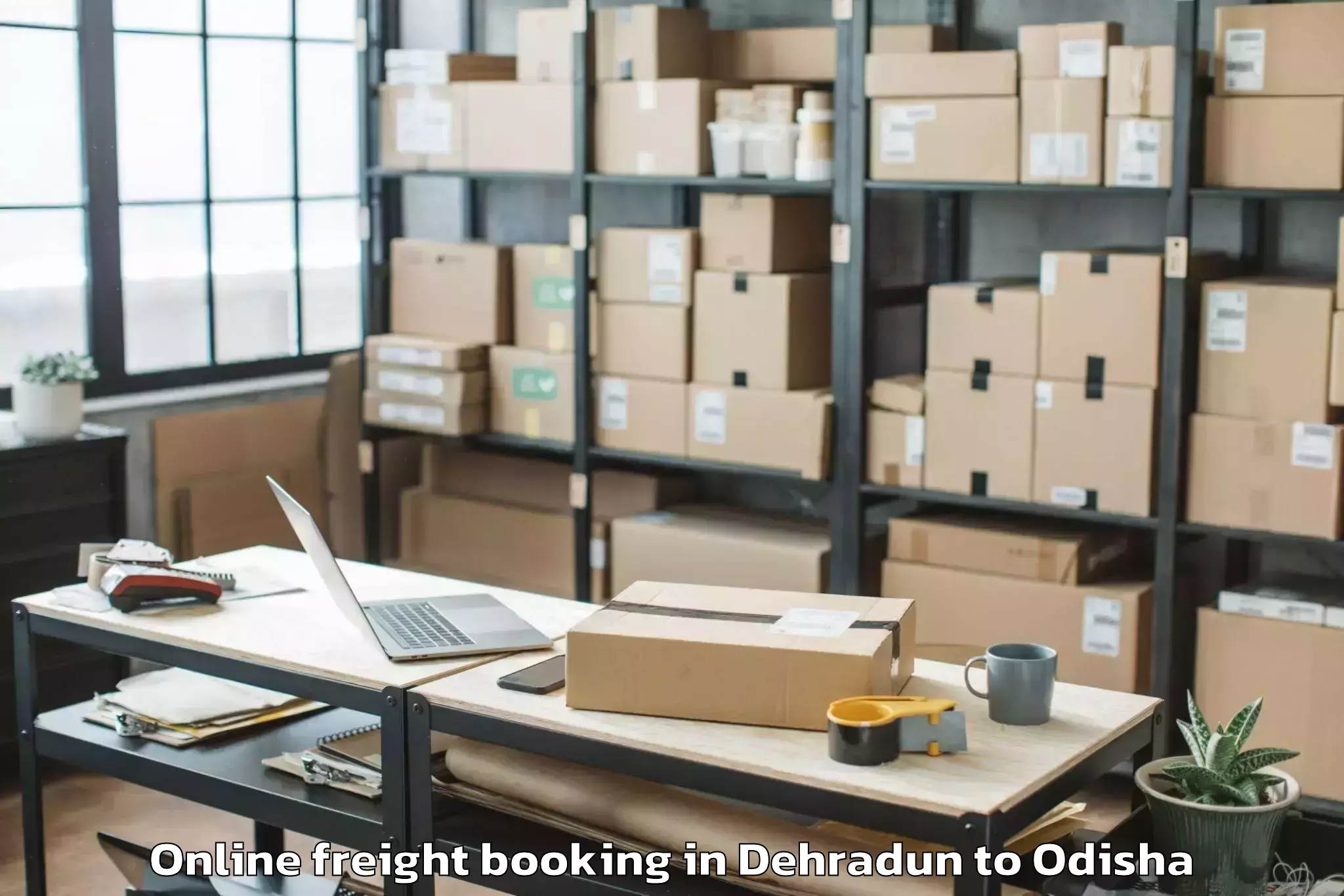 Reliable Dehradun to Burla Online Freight Booking